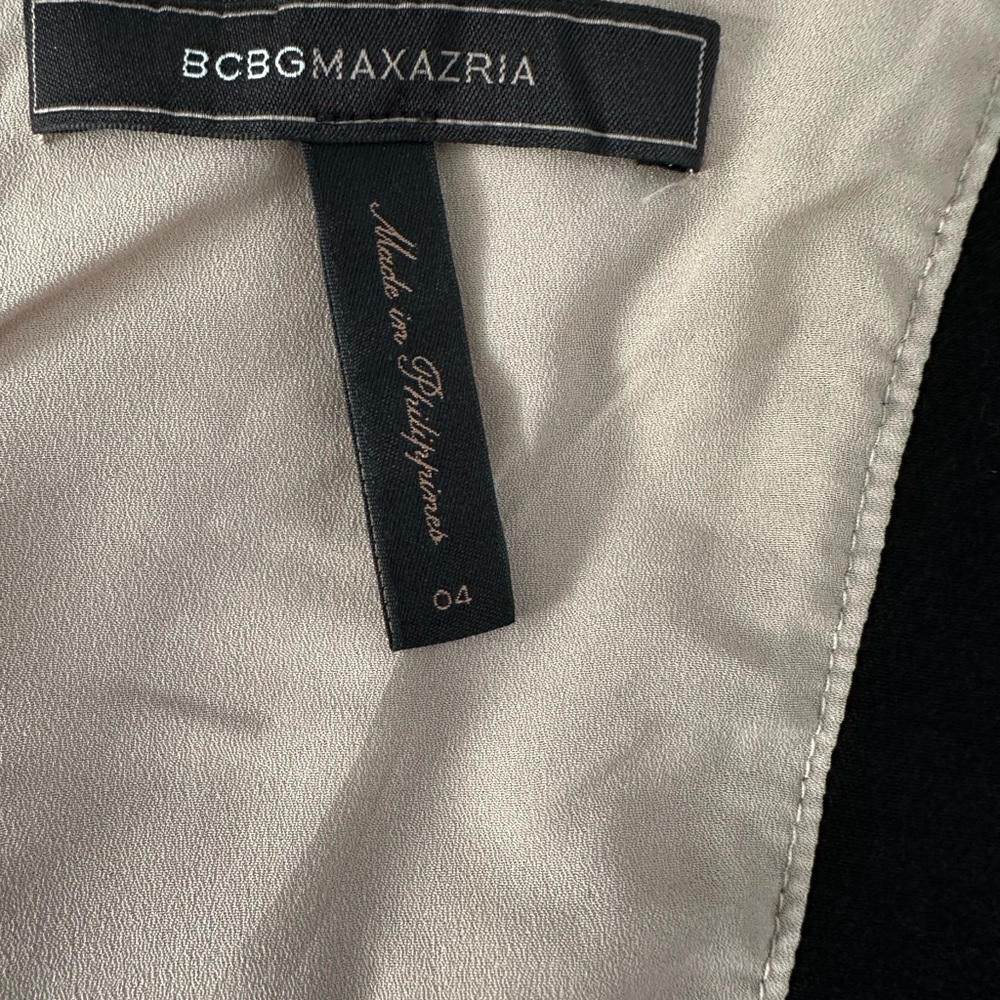 BCBGMaxAzria Black and Tan Midi Dress - Picture 7 of 9